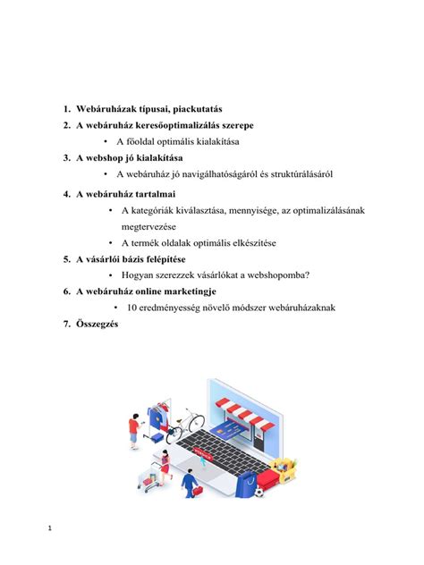 Webáruház felépítése