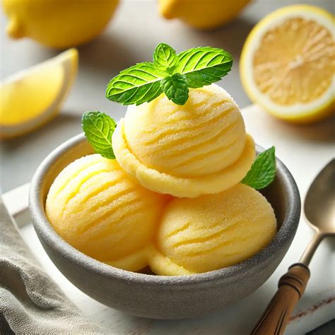 Citrom sorbet és hatlapos tészta hozzávalói