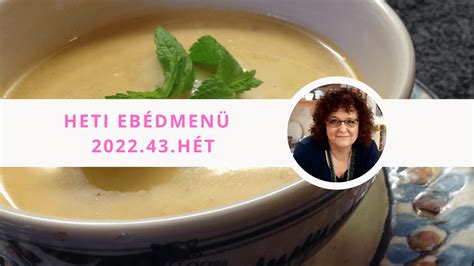 Példa heti ebédmenü