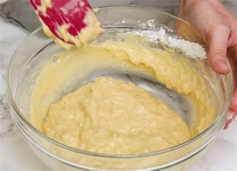 mixing muffin batter