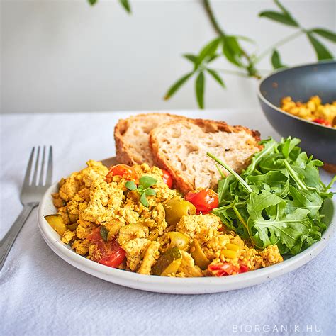 Tofu rántotta spenóttal