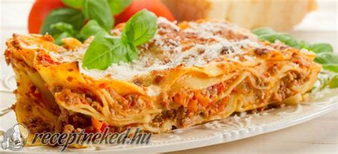 lasagne tészta és hozzávalók