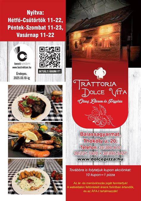 Trattoria Dolce Vita Balassagyarmat bejárata