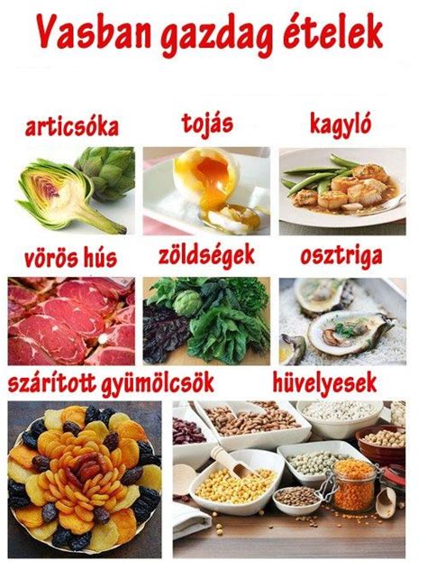 vasban gazdag ételek tányéron