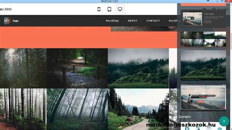 Weboldal szerkesztő felület