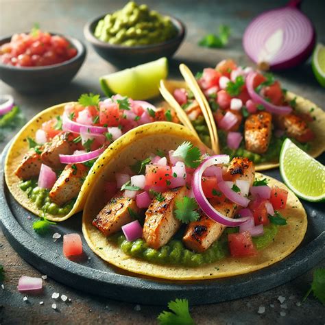 Füstölt csirkés taco tálalva