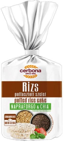 Cerbona puffasztott rizsszelet csomagolása