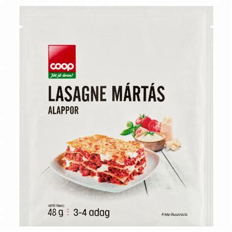 infografika a lasagne alappor tápérték adatairól és összetevőinek arányáról
