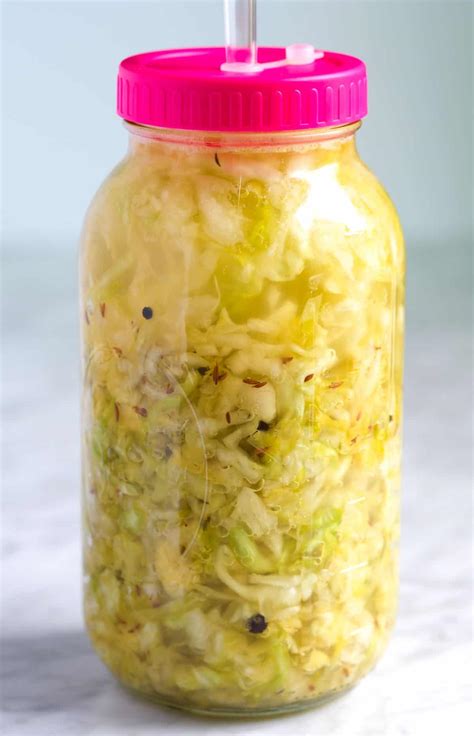 bubbles in fermenting sauerkraut