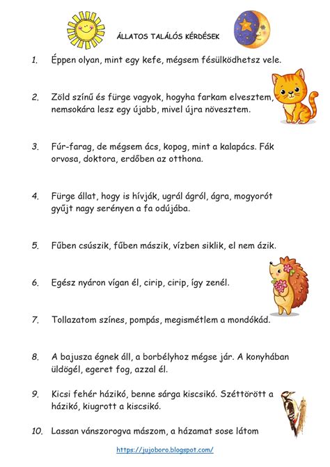 Különféle növények, melyekről találós kérdések szólhatnak