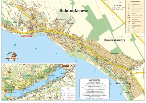 Balatonkenese térképe a vendéglátóhelyekkel