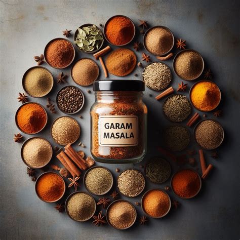 Garam Masala összetevők infografika