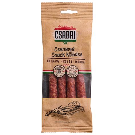 Snack kolbászok különböző fajtái