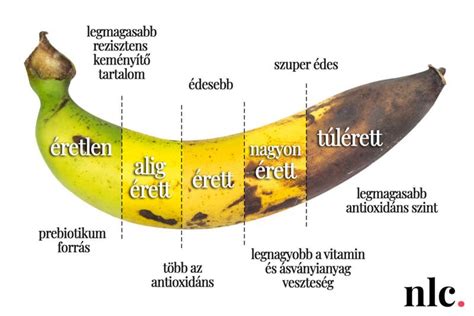 Érett és éretlen banán összehasonlítása