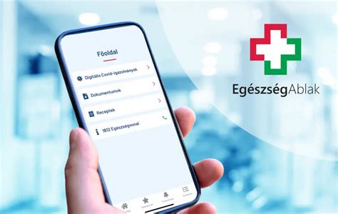 Az EgészségAblak mobilalkalmazás képernyőképe