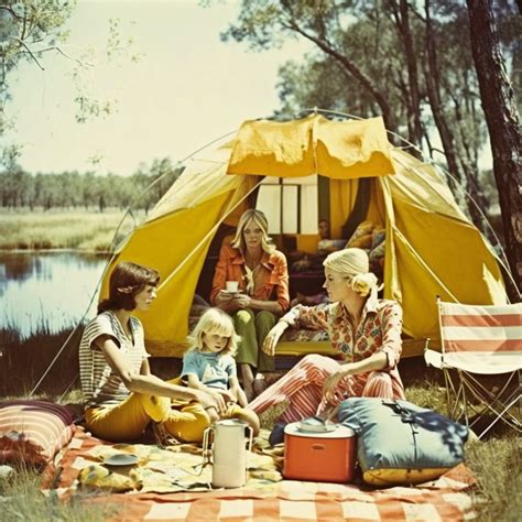 Camping sajt retro csomagolásban