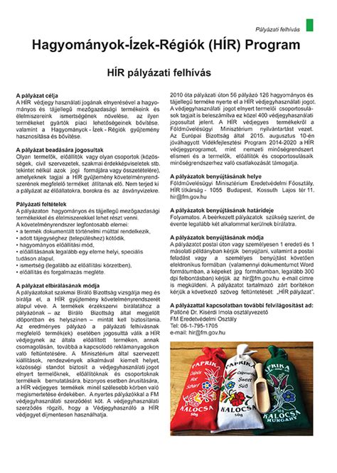 A Hagyományok-Ízek-Régiók (HÍR) logója