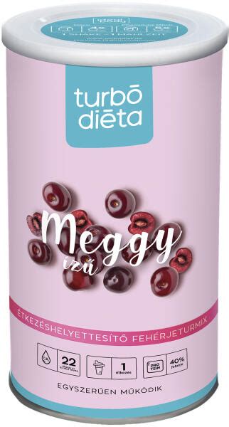Turbó Diéta meggyes turmixpor csomagolása