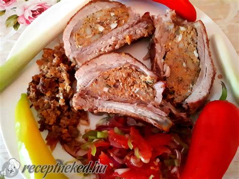 Töltött oldalas sütés közben