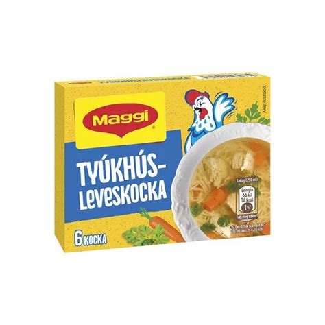 Maggi Tyúkhúsleveskocka csomagolása és tápérték adatai