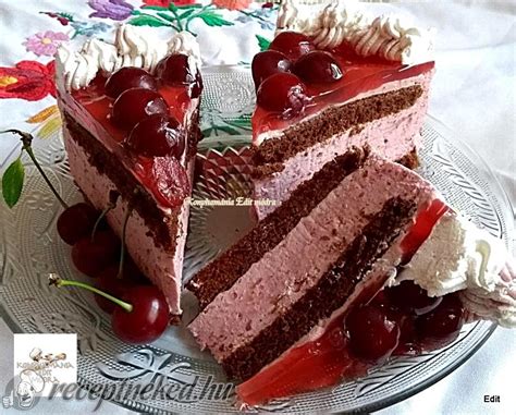 meggyes torta szeletek