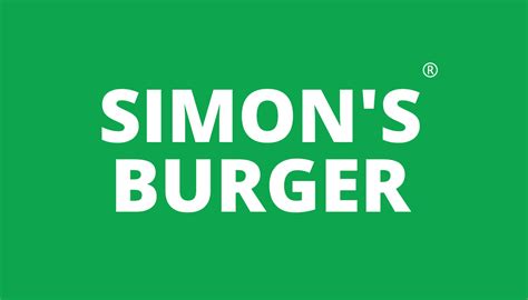 Simon's Burger logó és egy klasszikus hamburgerük