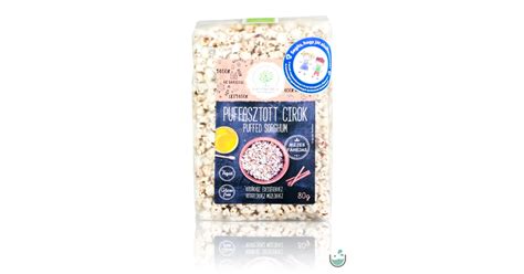 Puffasztott cirok tálalva