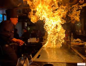 Társasági teppanyaki étkezés