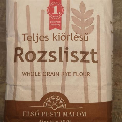 Teljes kiőrlésű rozsliszt textúrája és színe