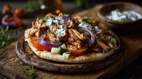 Gyros tál friss zöldségekkel és csirkével
