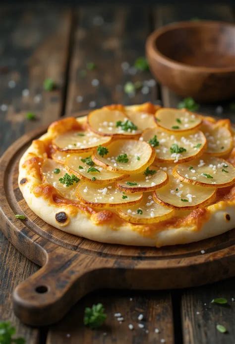Pizza burgonyával és baconnel