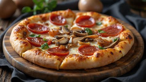 Pizza gombával és aszalt paradicsommal
