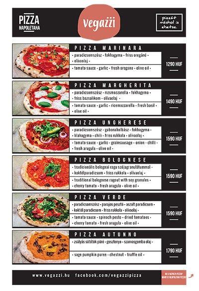 Pizza Casa étlap illusztráció