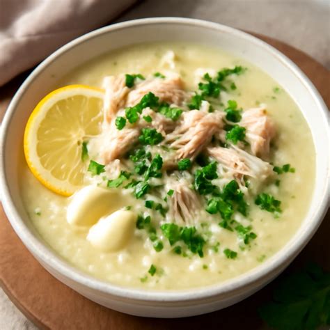 Avgolemono leves friss citrommal és kaporral