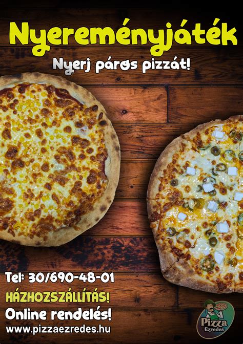 Online pizza rendelés felülete
