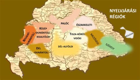 e-ző és ö-ző nyelvjárások térképe