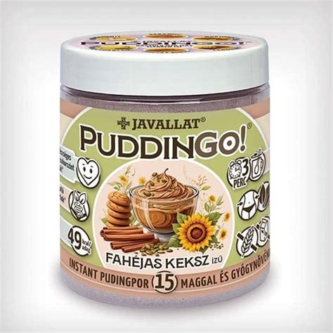 Csomagolt instant pudingpor, különböző ízekkel