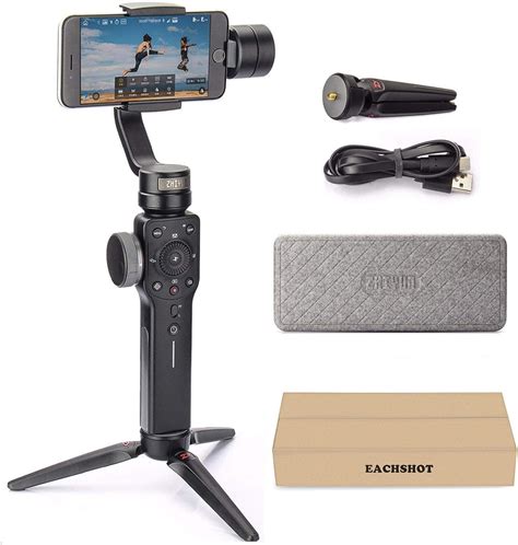 Zhiyun Smooth 4 doboz tartalma és a gimbal