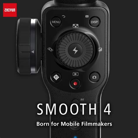 Zhiyun Smooth 4 vezérlőgombok és kapcsolók elrendezése