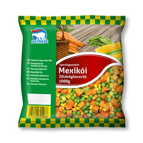 Mexikói zöldségkeverék és hozzávalók