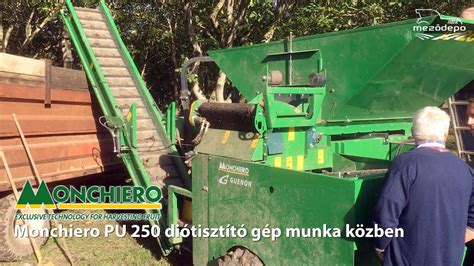 Monchiero PU 250 diótisztító gép műszaki rajza