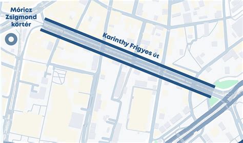 Ebes település térképe, kiemelve a Karinthy Frigyes utca elhelyezkedését