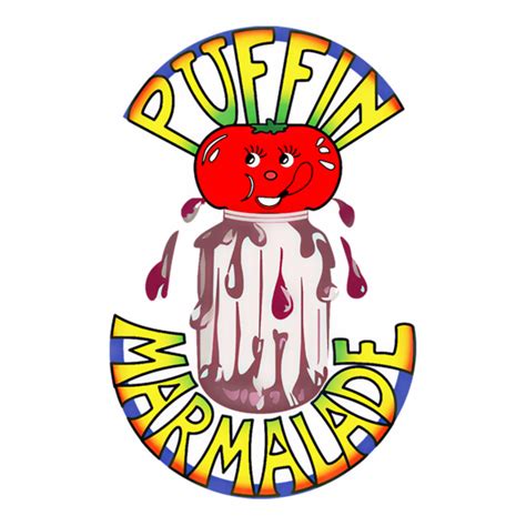 Puffin lekvár pólót viselő emberek csoportja