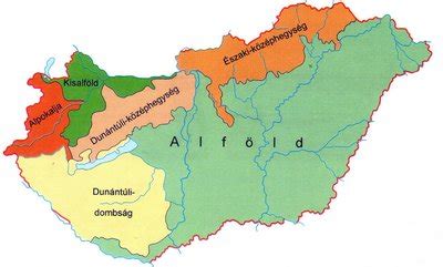 Az Alföld térképe, jellegzetes ételekkel