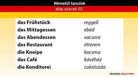 Német-magyar szószedet