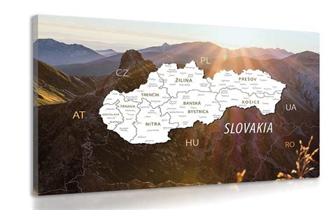 Szlovákia térképe turisztikai látványosságokkal