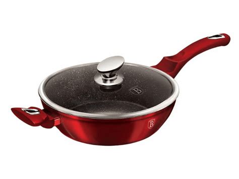 Berlinger Haus Metallic Line Burgundy Edition grill serpenyő képe