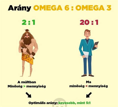 Omega-3 és Omega-6 zsírsavak aránya az étrendben