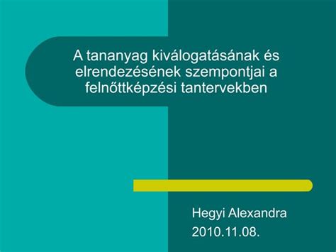 Felnőttképzési tananyagok