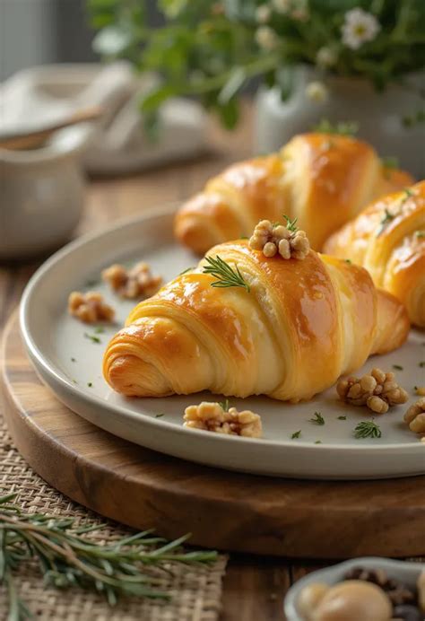 Camembert sajtos zsemlekoszorú látványosan tálalva